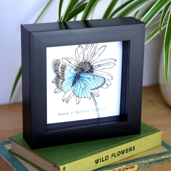Personalised Butterfly And Flower Artwork