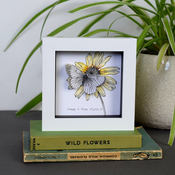 Personalised Butterfly And Flower Artwork