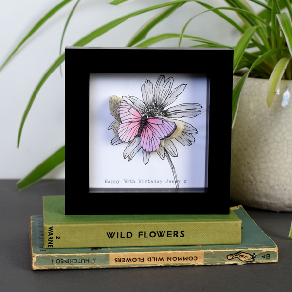 Personalised Butterfly And Flower Artwork