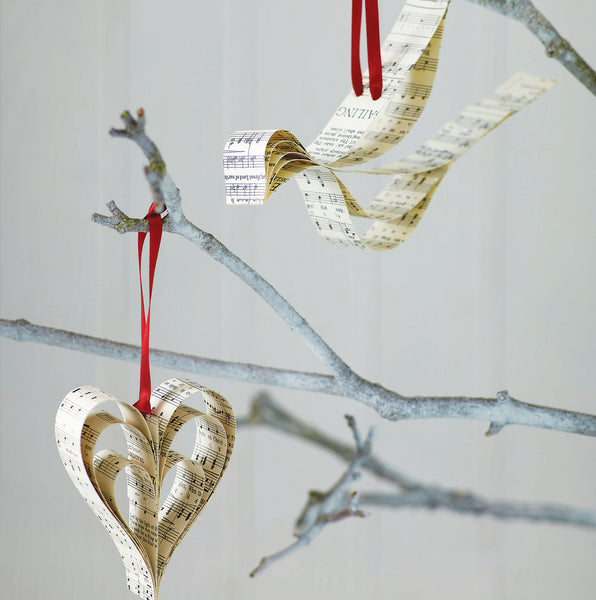 Handmade Sheet Music Christmas Decorations - Handmade Sheet Music Christmas Decorations - Made In Words