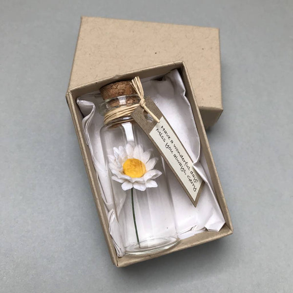 Personalised Mother's Day Gift - Personalised Tiny Daisy In A Bottle