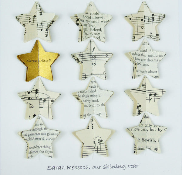 Graduation Gift - Gold Star Personalised Framed Picture - Made In Words
