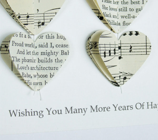 Silver Wedding Anniversary Gift - Personalised Silver Heart Framed Picture - Made In Words