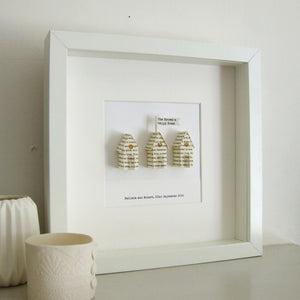 New Home Gifts - Little Paper Houses Personalised Framed Gift - Made In Words