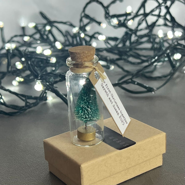 Tiny Christmas Tree Keepsake With Personalised Message