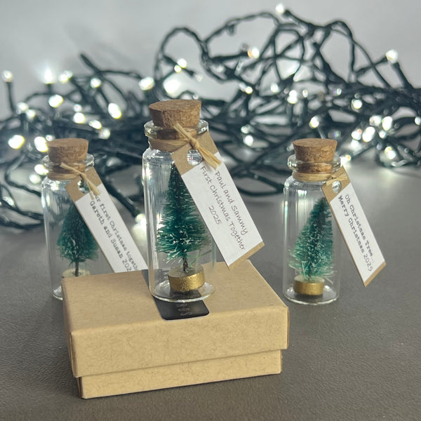 Tiny Christmas Tree Keepsake With Personalised Message