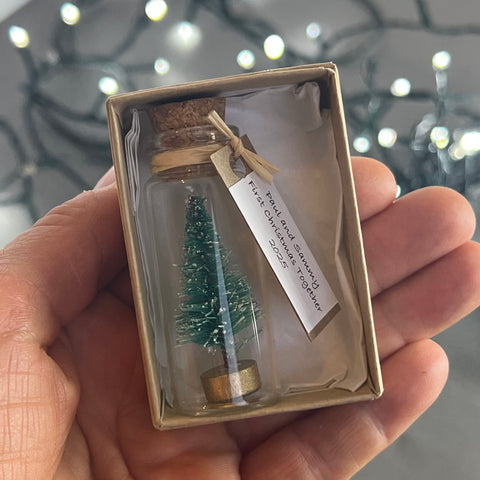 Tiny Christmas Tree Keepsake With Personalised Message