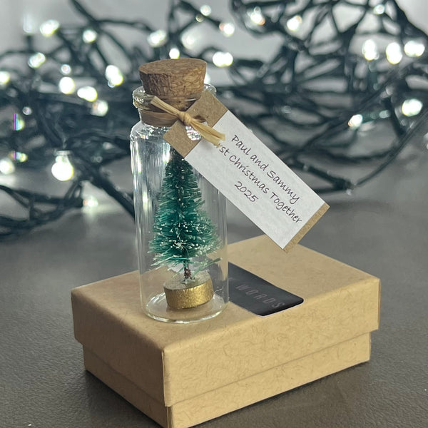Tiny Christmas Tree Keepsake With Personalised Message