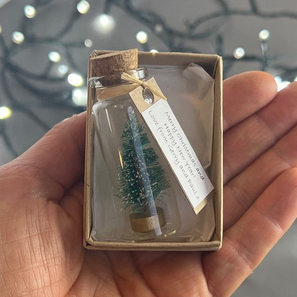 Tiny Christmas Tree Keepsake With Personalised Message