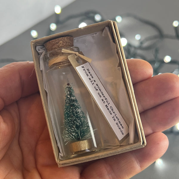 Tiny Christmas Tree Keepsake With Personalised Message