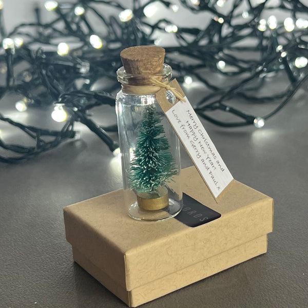 Tiny Christmas Tree Keepsake With Personalised Message