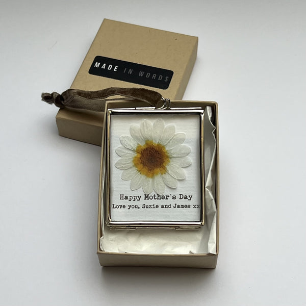 mini framed personalised daisy mother's day gift