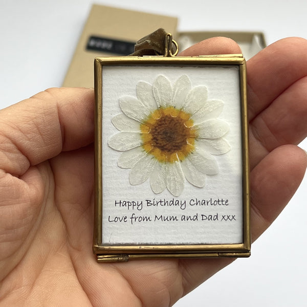 Mini personalised paper daisy gift for birthday
