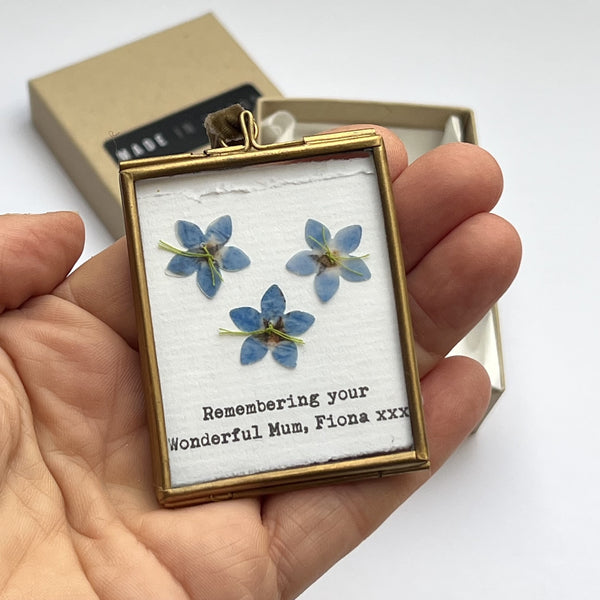 Handmade personalised sympathy gift, remembrance keepsake by Made In Words