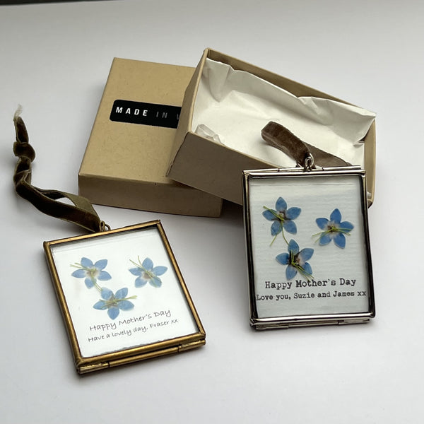 Personalised Forget-Me-Not Framed Artwork with Message