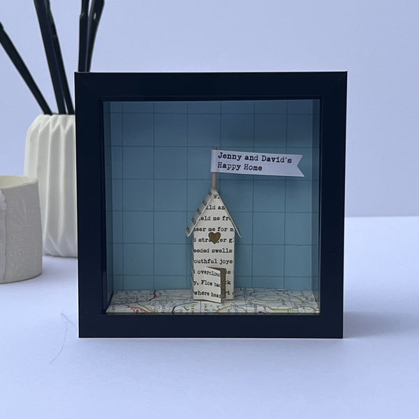 Little Personalised Paper House Artwork