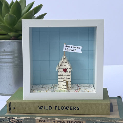 Little Personalised Paper House Artwork