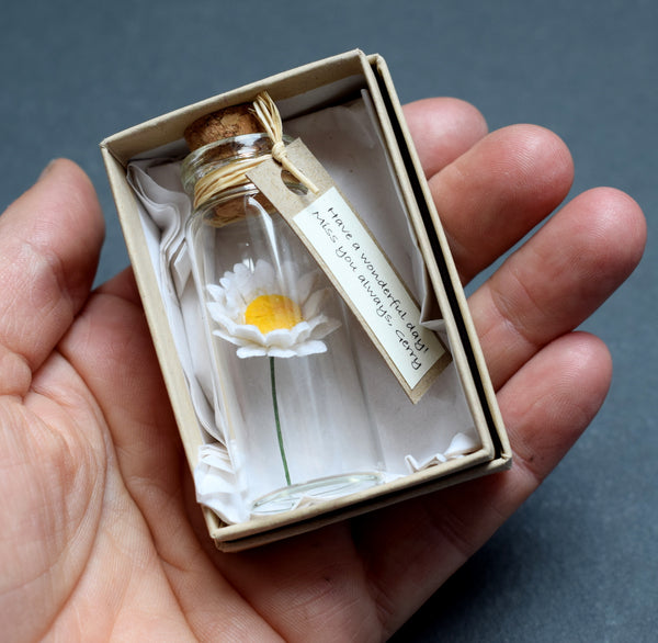 Personalised Tiny Daisy In A Bottle - alternative daisy card