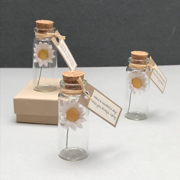Daisy wedding favour - Personalised Tiny Daisy In A Bottle
