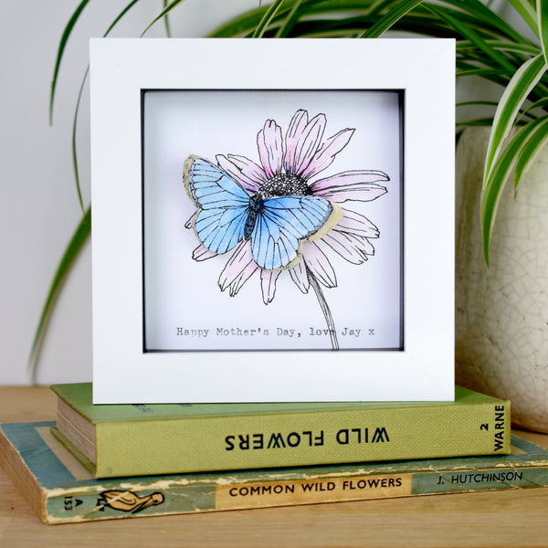 Personalised Butterfly And Flower Artwork