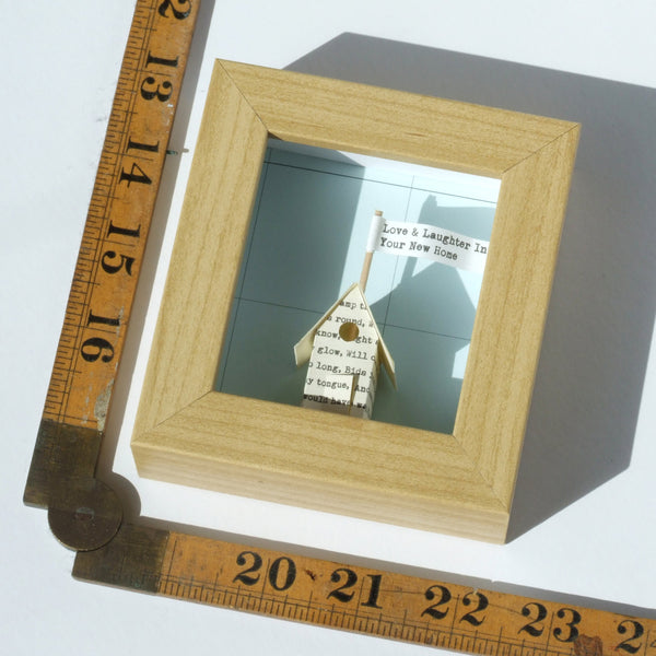 Paper Wedding Anniversary Gift - Little Personalised Paper House Artwork - Made In Words