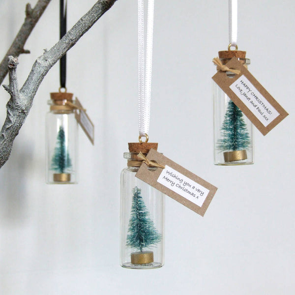 Christmas Decorations - Personalised Miniature Christmas Tree Decoration - Made In Words