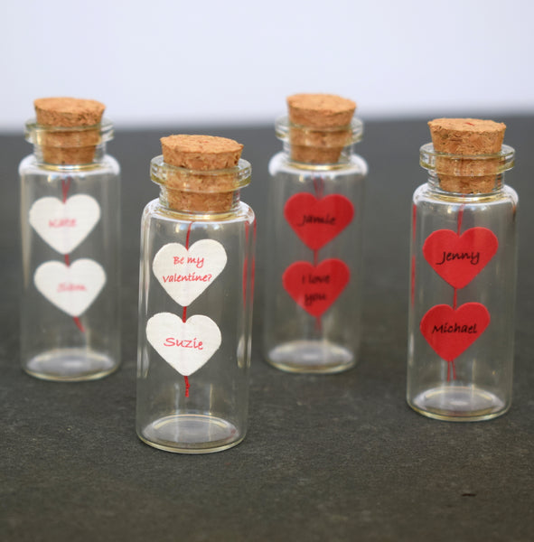 Two Hearts Tiny Message In A Bottle